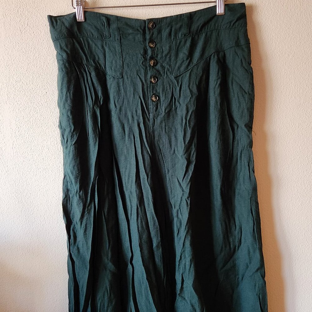 Anthropologie Ett:Twa Wide Leg Green Pants